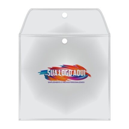Embalagem plástica para biquínis 12x12cm em PVC cristal + Logo