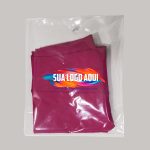 Embalagem plástica 25X25cm em PVC cristal para biquínis + Logo