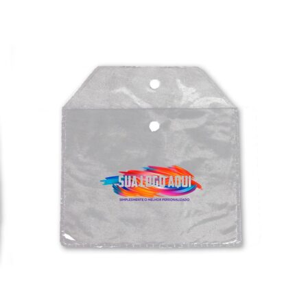 Embalagem plástica transparente 9,5 x 15cm em PVC cristal+ Logo