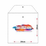Embalagem plástica 20X20cm em PVC cristal para biquínis+ Logo - Imagem 2