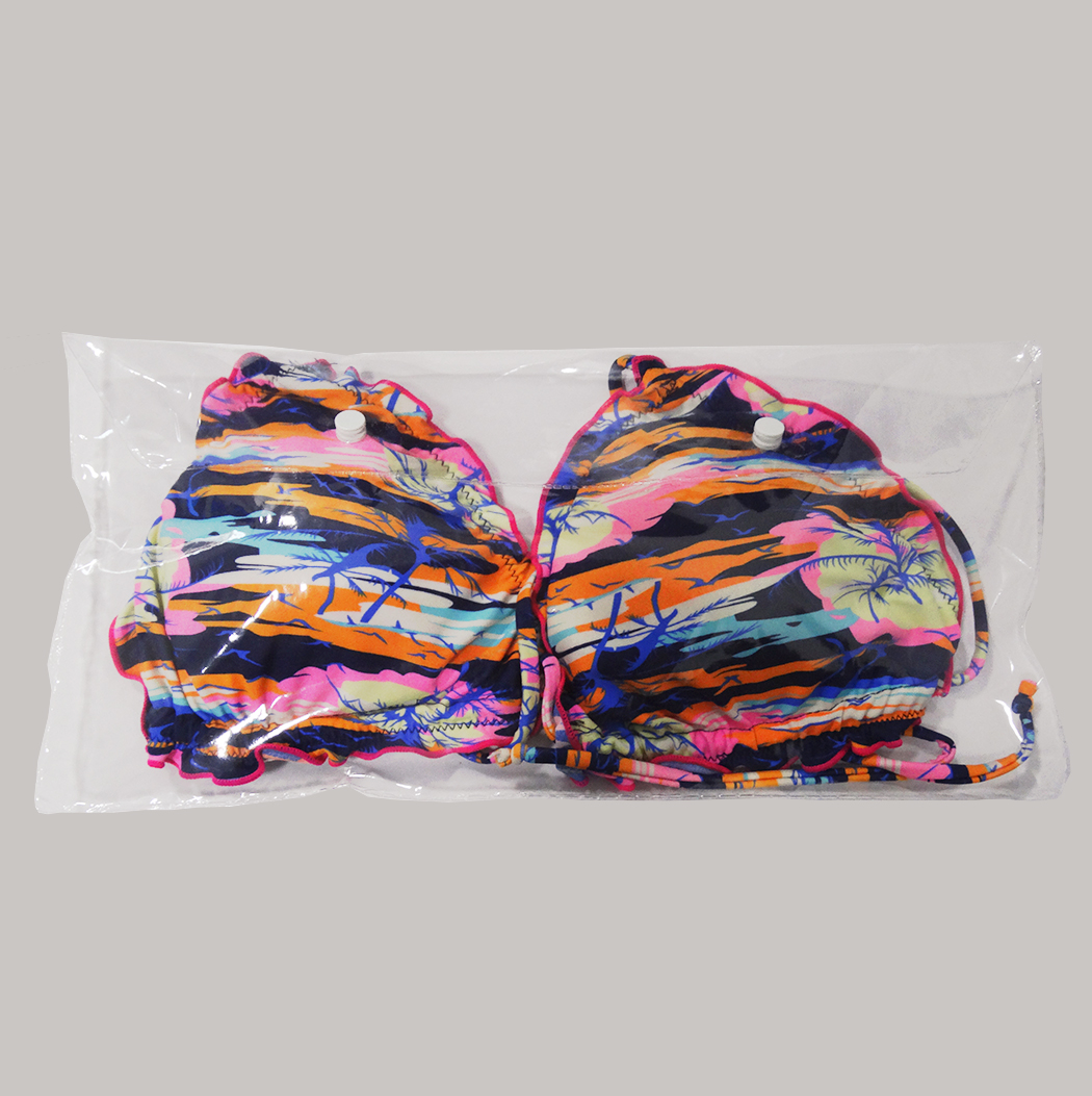 Embalagem plástica 39X25cm em PVC cristal para lingerie, biquíni - Sem Logo