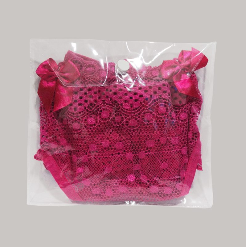 Embalagem plástica 15x20cm em PVC cristal moda Íntima - sem logo