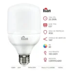 Lampada Led Globe 20w 6.500k Branca Fria Base E27 Kian - Imagem 2